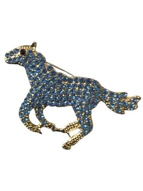 Vintage Horse Brooch with stones